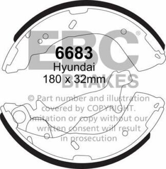 EBC brake shoe 6683- jarrukenkäsarja EBC-jarrupalat