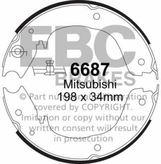 EBC brake shoe 6687- jarrukenkäsarja EBC-jarrupalat