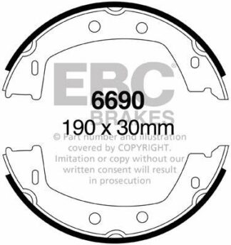 EBC brake shoe 6690- jarrukenkäsarja EBC-jarrupalat