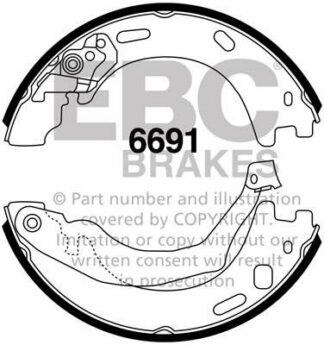 EBC brake shoe 6691- jarrukenkäsarja EBC-jarrupalat