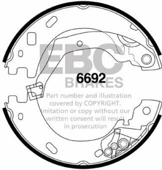 EBC brake shoe 6692- jarrukenkäsarja EBC-jarrupalat