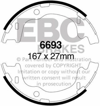 EBC brake shoe 6693- jarrukenkäsarja EBC-jarrupalat