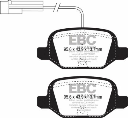 EBC Yellowstuff DP41338/2R -jarrupalasarja EBC-jarrupalat