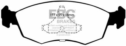 EBC Yellowstuff DP4605/2R -jarrupalasarja EBC-jarrupalat