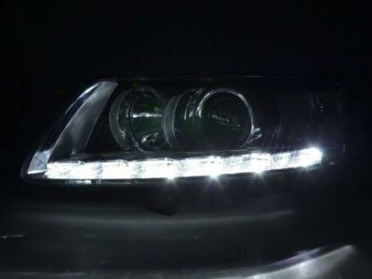 DRL / Xenon -ajovalot Audi A6 (4F) vm. 04-08 kromi Ajovalot 2