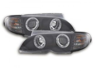 Angel eyes -ajovalot BMW serie 3 E46 saloon/Touring vm. 02-05 musta Ajovalot