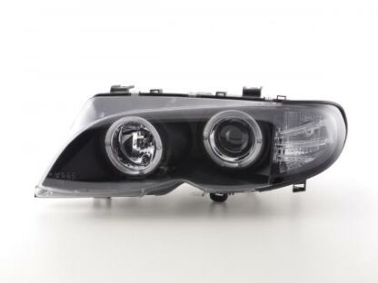 Angel eyes -ajovalot BMW serie 3 E46 saloon/Touring vm. 02-05 musta Ajovalot 3