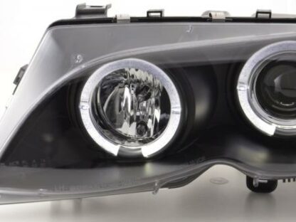 Angel eyes -ajovalot BMW serie 3 E46 saloon/Touring vm. 02-05 musta Ajovalot 4