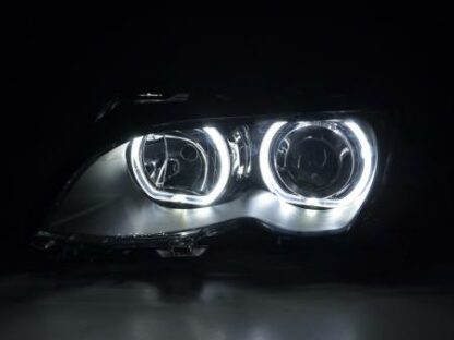 Angel eyes -ajovalot BMW serie 3 E46 vm. 01-03 musta Ajovalot 2