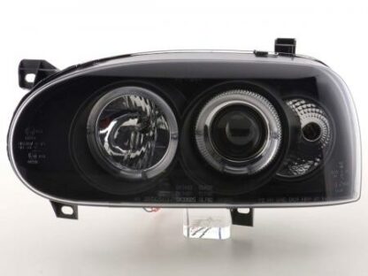 Angel eyes -ajovalot VW Golf 3 type 1HXO 1 EXO vm. 91-97 musta Ajovalot 4