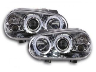 Angel eyes -ajovalot VW Golf 4 type 1J vm. 98-03 kromi Ajovalot