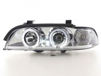 Angel eyes -ajovalot BMW serie 5 type E39 vm. 95-00 kromi Ajovalot 2