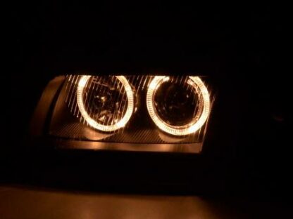 Angel eyes -ajovalot Audi A4 type B5 vm. 95-99 musta Ajovalot 3