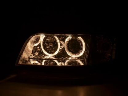 Angel eyes -ajovalot Audi A6 type 4B vm. 01-04 kromi Ajovalot 3