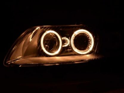 Angel eyes -ajovalot Audi A6 type 4F vm. 04- kromi Ajovalot 3