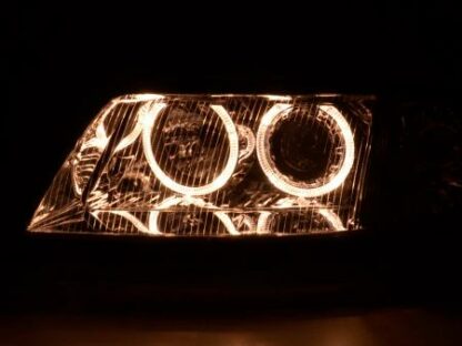 Angel eyes -ajovalot Audi A6 type 4B vm. 99-00 kromi Ajovalot 3