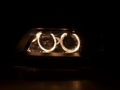 Angel eyes -ajovalot Audi A6 type 4B vm. 99-00 musta Ajovalot 3