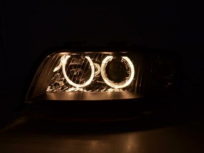 Angel eyes -ajovalot Audi A6 type 4B vm. 01-04 musta Ajovalot 3