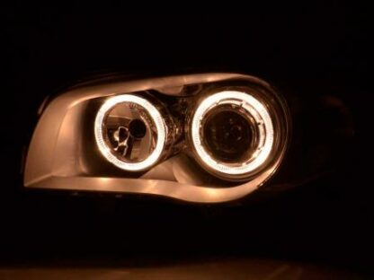 Angel eyes -ajovalot BMW serie 1 type E87 vm. 04- kromi Ajovalot 3