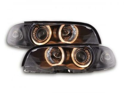 Angel eyes -ajovalot BMW serie 3 Coupe type E46 vm. 98-01 musta Ajovalot