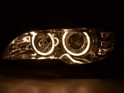 Angel eyes -ajovalot BMW serie 3 E46 Coupe vm. 03-06 kromi Ajovalot 4