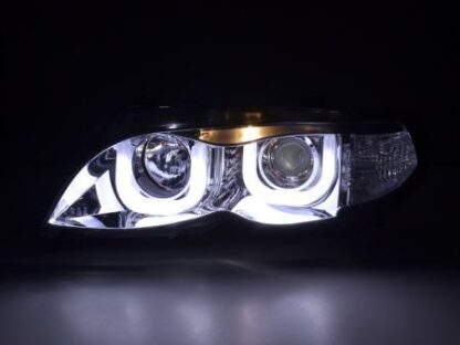 Angel eyes -ajovalot BMW serie 3 E46 saloon/Touring vm. 02-05 kromi Ajovalot 3