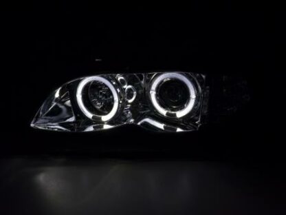 Angel eyes -ajovalot BMW serie 3 E46 saloon/Touring vm. 02-05 kromi Ajovalot 3