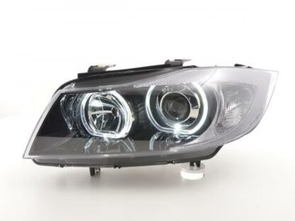 Angel eyes -ajovalot LED BMW serie 3 E90/E91 vm. 2005-2011 musta Ajovalot