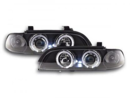 Angel eyes -ajovalot BMW serie 5 type E39 vm. 95-00 musta Ajovalot