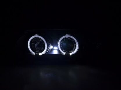 Angel eyes -ajovalot BMW serie 5 type E39 vm. 95-00 musta Ajovalot 3