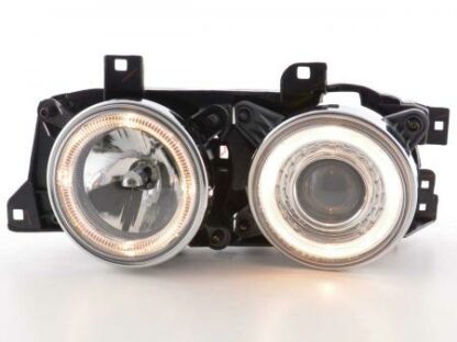 Angel eyes -ajovalot BMW serie 5 type E34 vm. 88-94 kromi Ajovalot 2