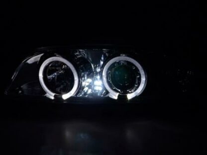 Angel eyes -ajovalot BMW serie 5 type E39 vm. 95-01 kromi Ajovalot 3