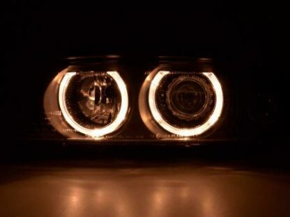 Angel eyes -ajovalot BMW serie 5 type E39 vm. 95-00 musta Ajovalot 3