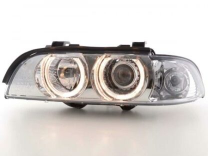 Angel eyes -ajovalot BMW serie 5 type E39 vm. 95-00 kromi Ajovalot 2