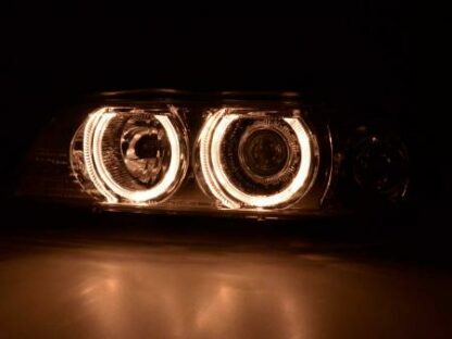 Angel eyes -ajovalot BMW serie 5 type E39 vm. 95-00 kromi Ajovalot 3