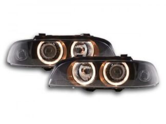 Angel eyes -ajovalot BMW serie 5 type E39 vm. 95-00 musta Ajovalot