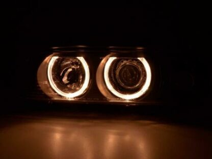 Angel eyes -ajovalot BMW serie 5 type E39 vm. 95-00 musta Ajovalot 3