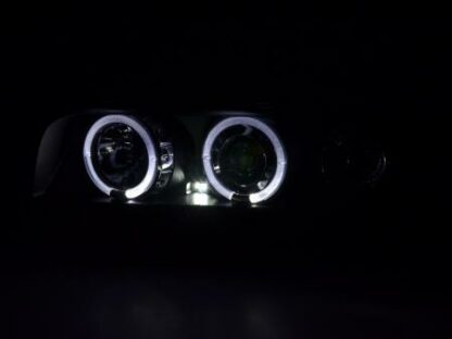 Angel eyes -ajovalot BMW serie 7 type E38 vm. 95-98 musta Ajovalot 3