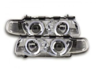 Angel eyes -ajovalot BMW serie 7 type E38 vm. 99-02 kromi Ajovalot