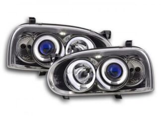 Angel eyes -ajovalot VW Golf 3 type 1HXO 1 EXO vm. 91-97 kromi Ajovalot