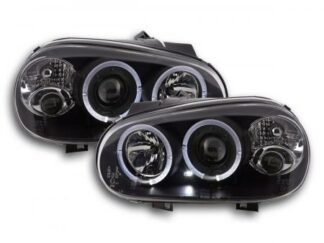 Angel eyes -ajovalot VW Golf 4 type 1J vm. 98-03 musta Ajovalot