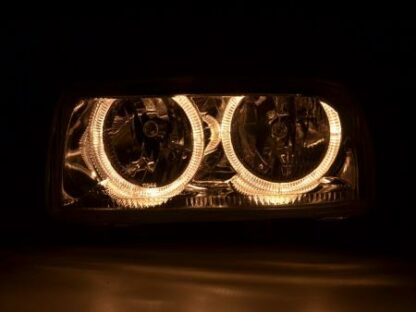 Angel eyes -ajovalot VW Vento type 1HXO,1H vm. 92-98 kromi Ajovalot 3
