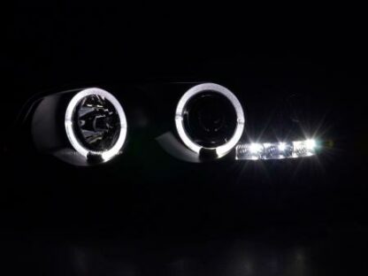 Angel eyes -ajovalot BMW serie 3 E46 Coupe/Cabrio vm. 98-02 musta Ajovalot 3