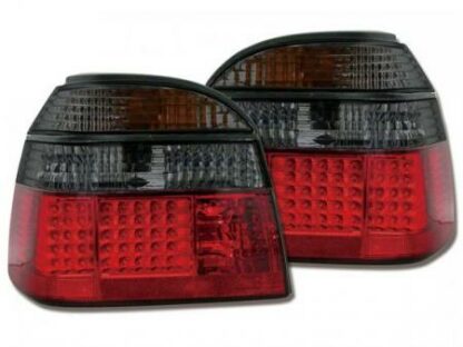 LED-takavalot VW Golf 3 type 1HXO vm. 92-97 musta/punainen Takavalot