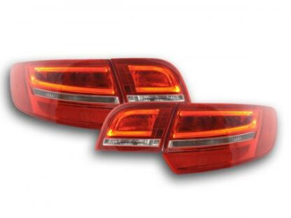 LED-takavalot Audi A3 Sportback (8PA) vm. 04-08 punainen/kirkas Takavalot