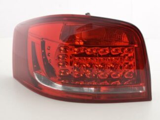 LED-takavalot Audi A3 3doors (8P) vm. 2010-2012 punainen/kirkas Takavalot