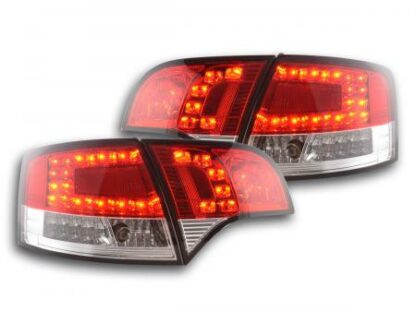 LED-takavalot Audi A4 Avant type 8E vm. 04-08 punainen/kirkas Takavalot