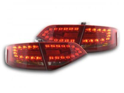 LED-takavalot Audi A4 type 8K saloon punainen/musta Takavalot