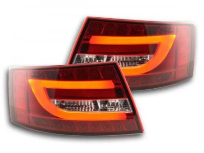 LED-takavalot Audi A6 saloon (4F) vm. 04-08 punainen/kirkas Takavalot