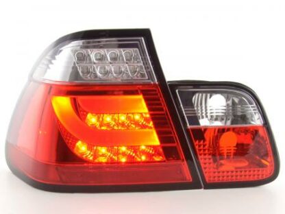 LED-takavalot BMW serie 3 E46 saloon vm. 02-05 punainen/kirkas Takavalot 3